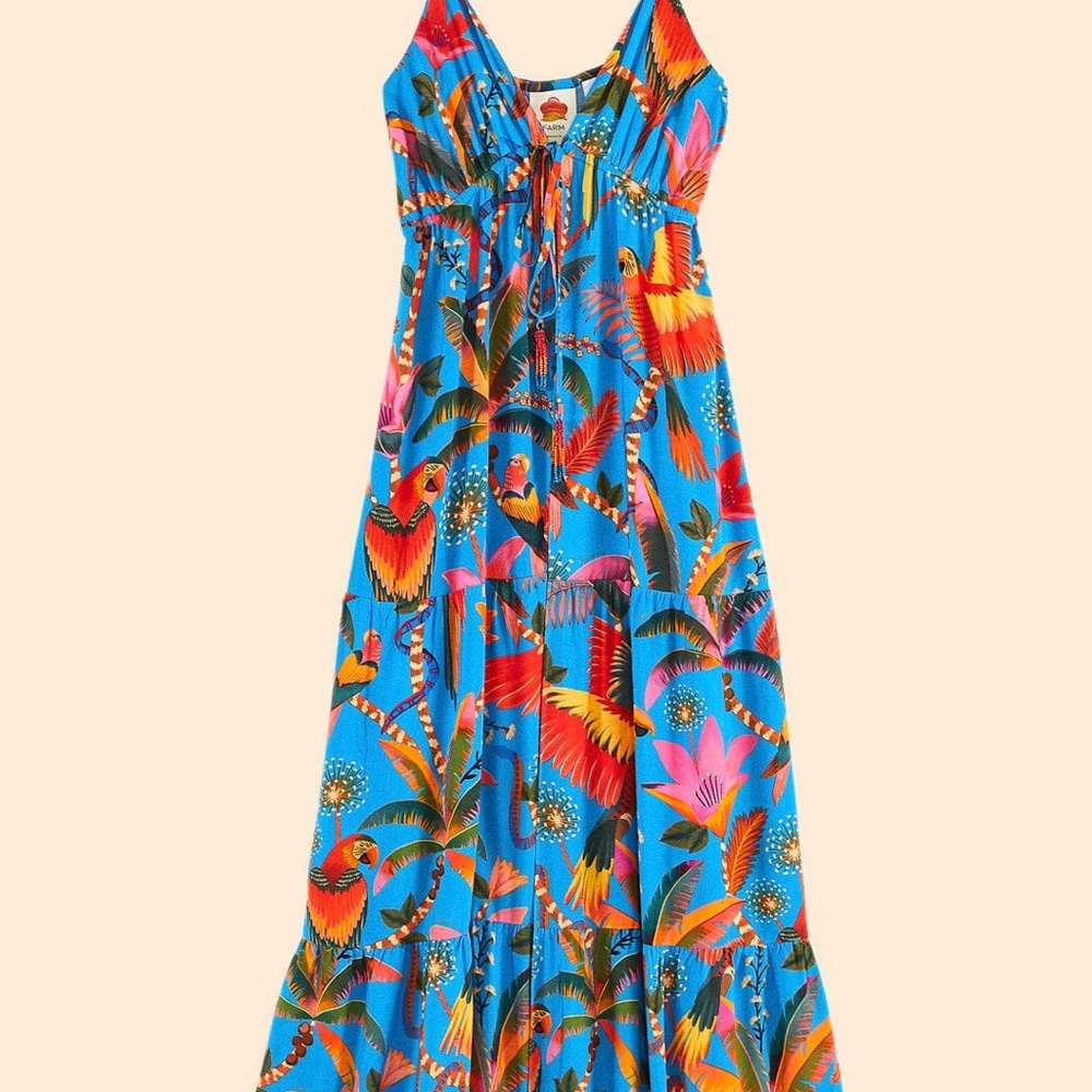 FARM RIO Macaw Party Cover Up Maxi Dress - Picture 13 of 13